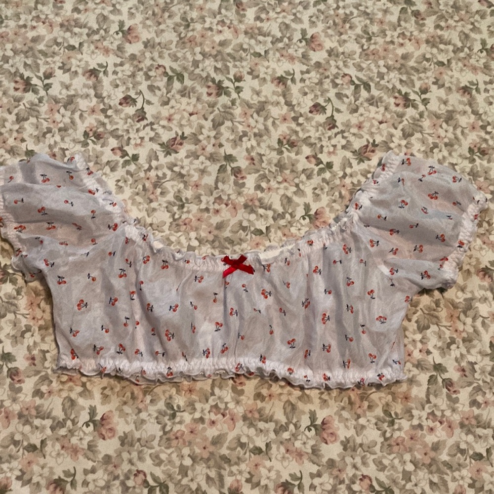 Hopeless Lingerie Cherry Silk Lula Top